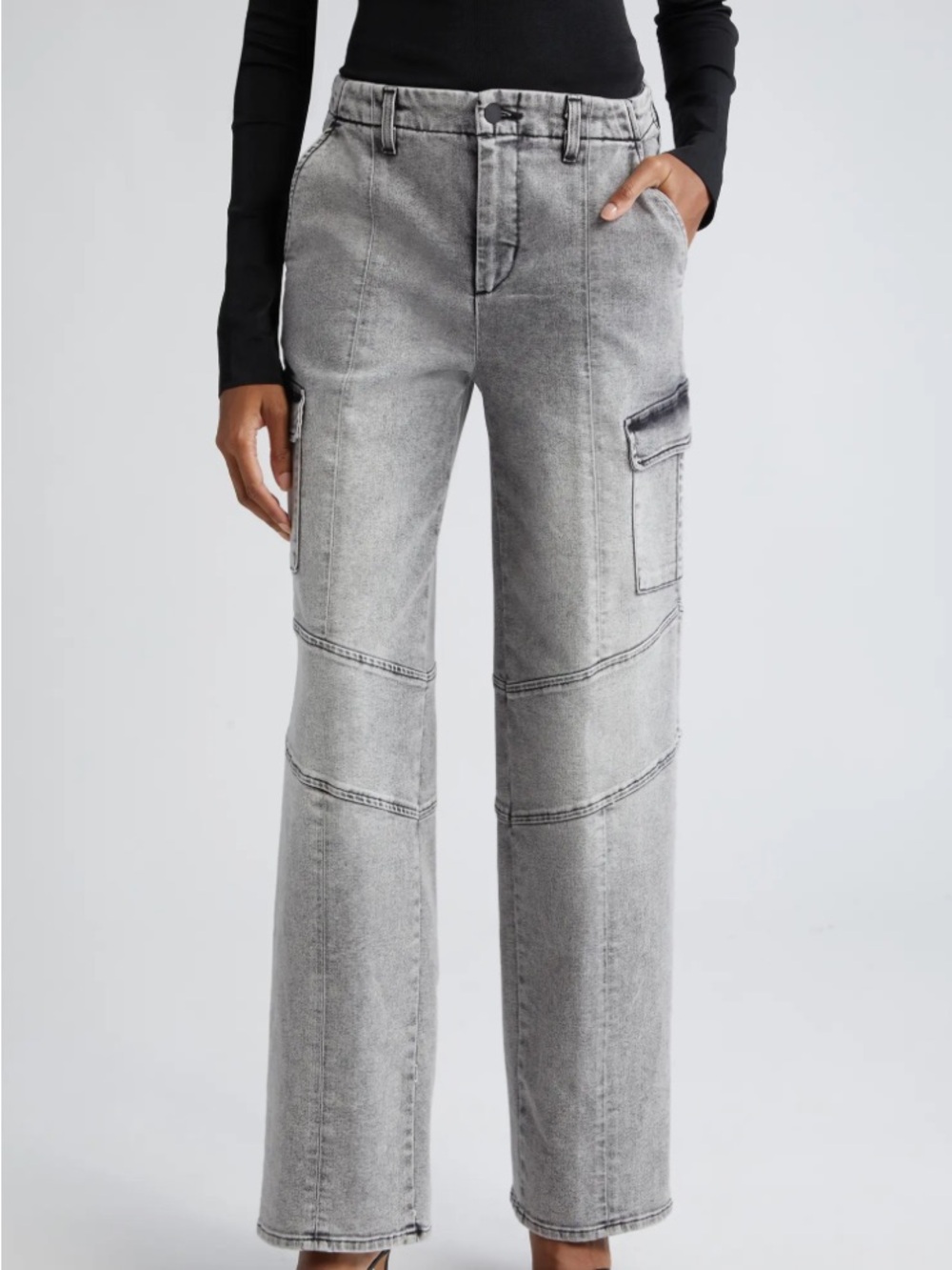 L'AGENCE Brooklyn High-Rise Utility Jean in Gray